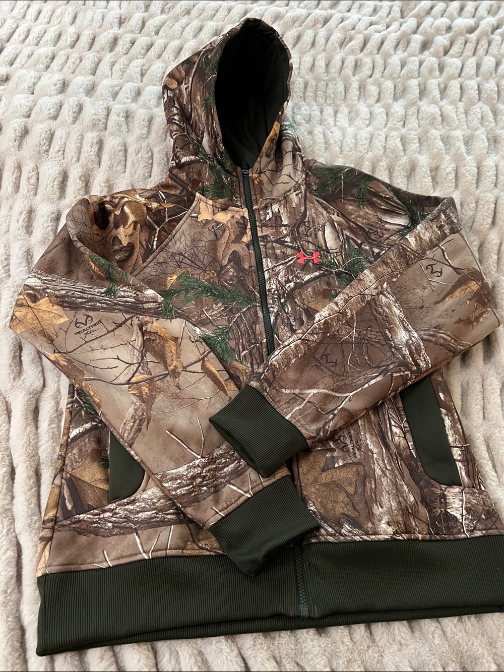 Under Armour Kids Realtree Camo Hooded Puffer Jacket - Brown/Green